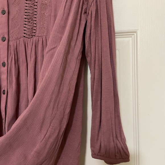 Vintage America mauve bohemian style blouse - Picture 7 of 11